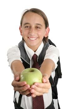 Happy music student
